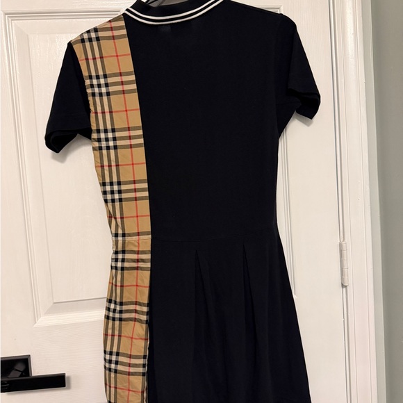 Burberry Kids Black and Beige Plaid Dress - Picture 2 of 3